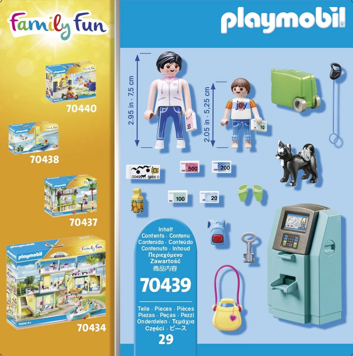 Playmobil Family Fun Vakantiegangers Geldautomaat 70439 - Multicolor