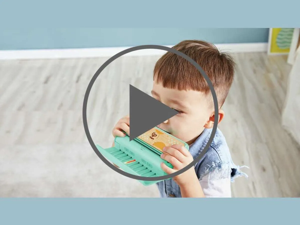 Hape Leer-met-lichtjes Harmonica - 1x AA - Veelkleurig - afbeelding 6 van 6