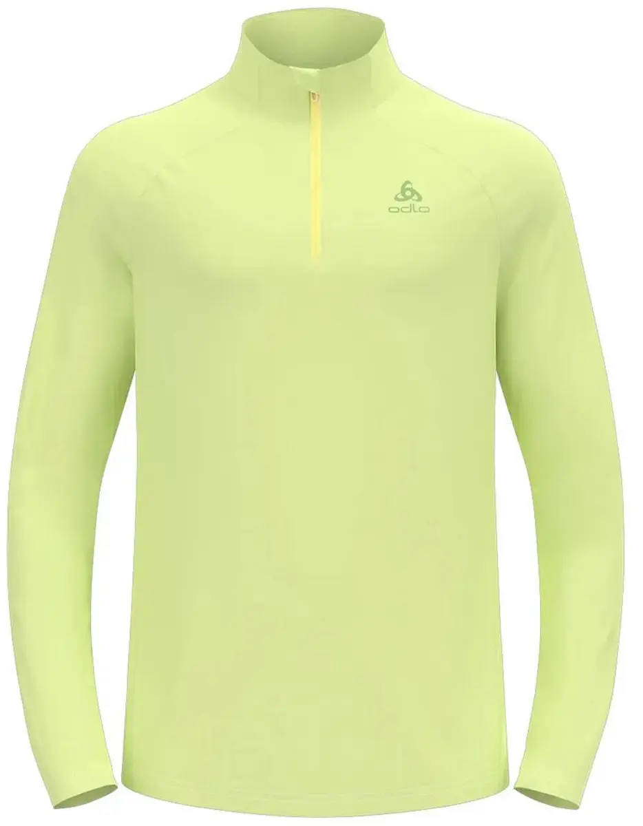ODLO Midlayer Essential Ceramiwarm 1/2 Zip Heren - Maat L - Geel - afbeelding 3 van 6