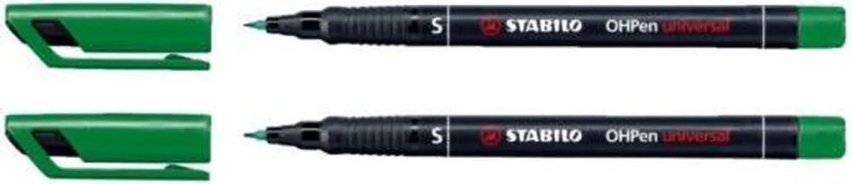 STABILO OHpen Viltstift 0.4mm Groen - 10 Stuks
