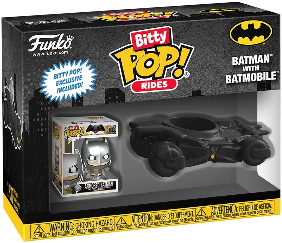 Funko Bitty Pop! Batman met Batmobile - Vinyl Figuur 2,2cm