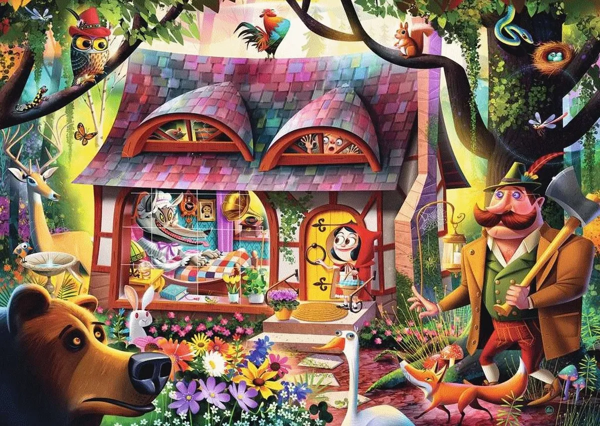 Ravensburger Roodkapje en de Wolf Legpuzzel 1000 Stuks