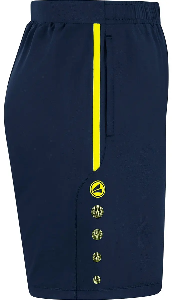 Jako Allround Trainingsshort Kinderen 140 - Fluogeel/Marine