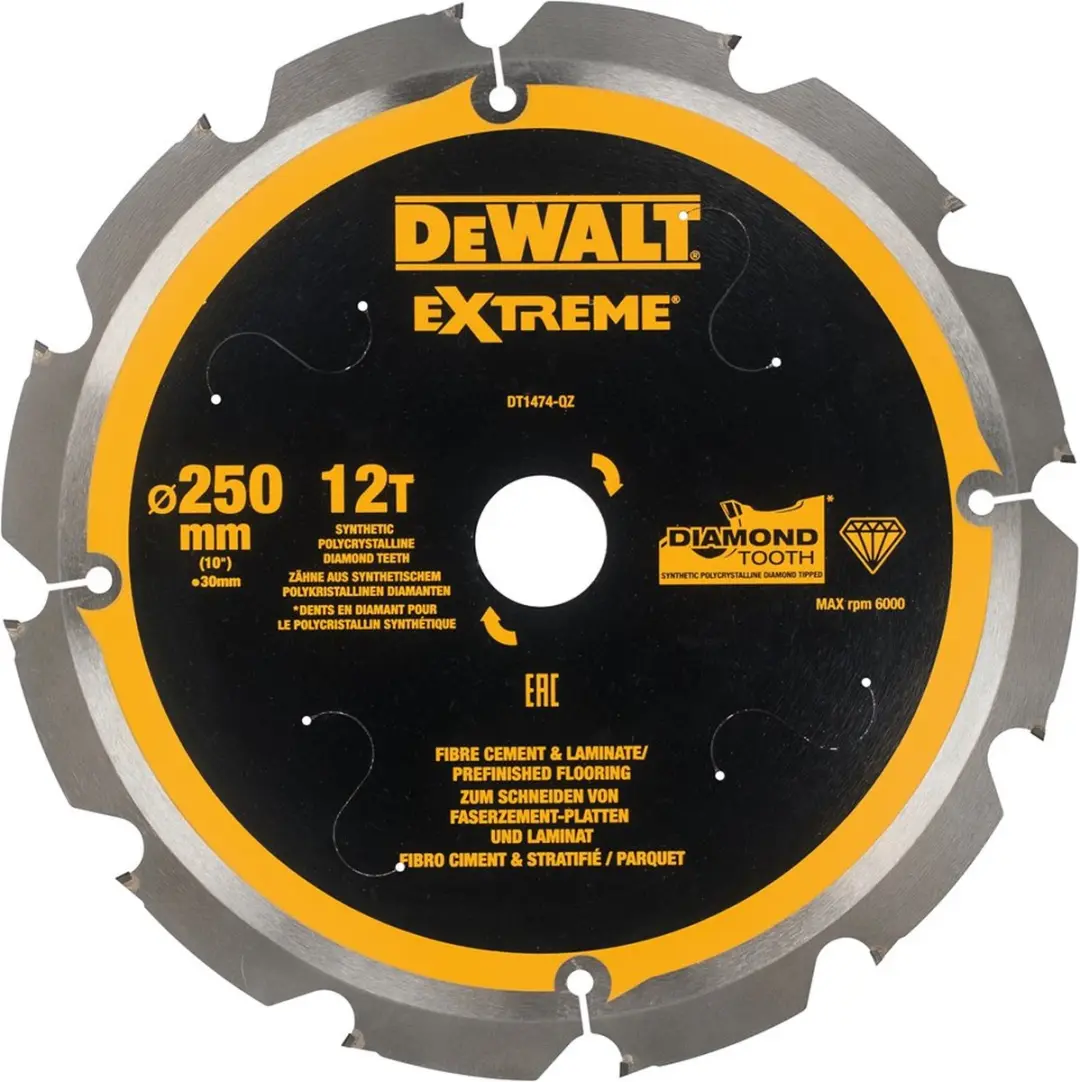 DeWALT Cirkelzaagblad voor Cementplaten