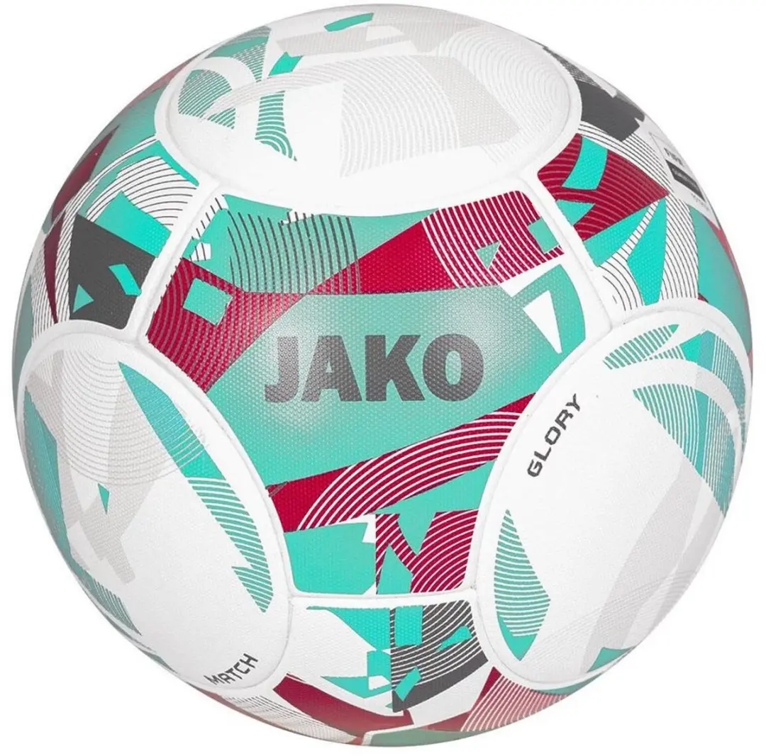 Jako Glory Wedstrijdbal Maat 5 - Wit/Rubine Red/Cool Grey