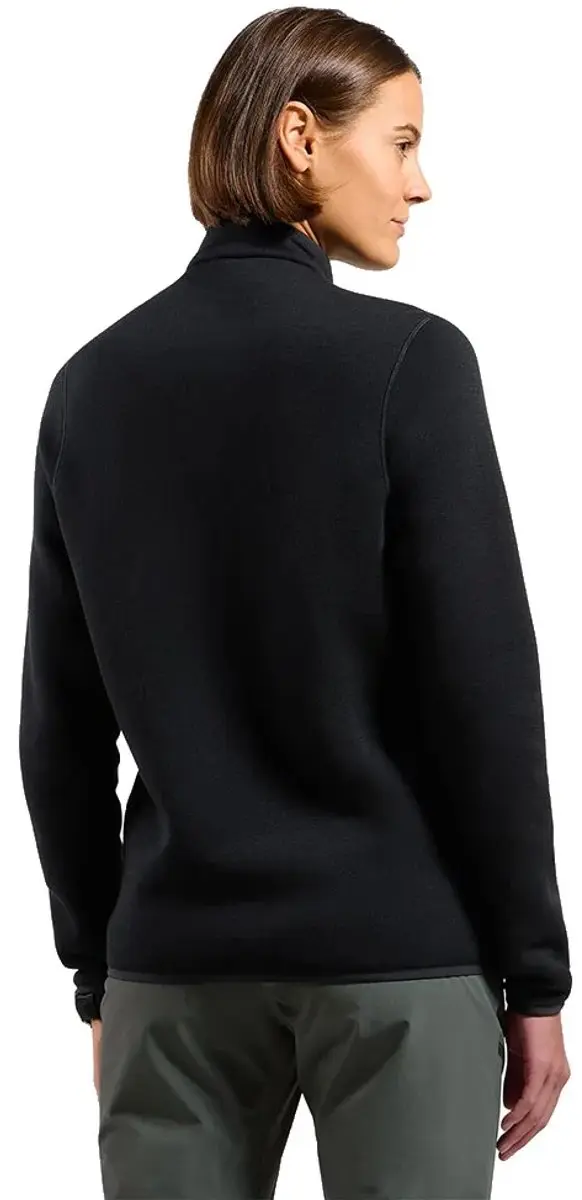 ODLO Wool Sweatshirt Halve Rits - Zwart M-L - afbeelding 2 van 4