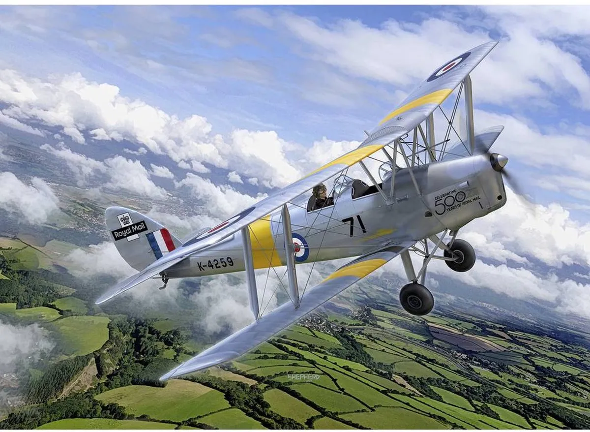 Revell 03827 D.H. 82A Tiger Moth - Modelbouwpakket 1:32 - Multi