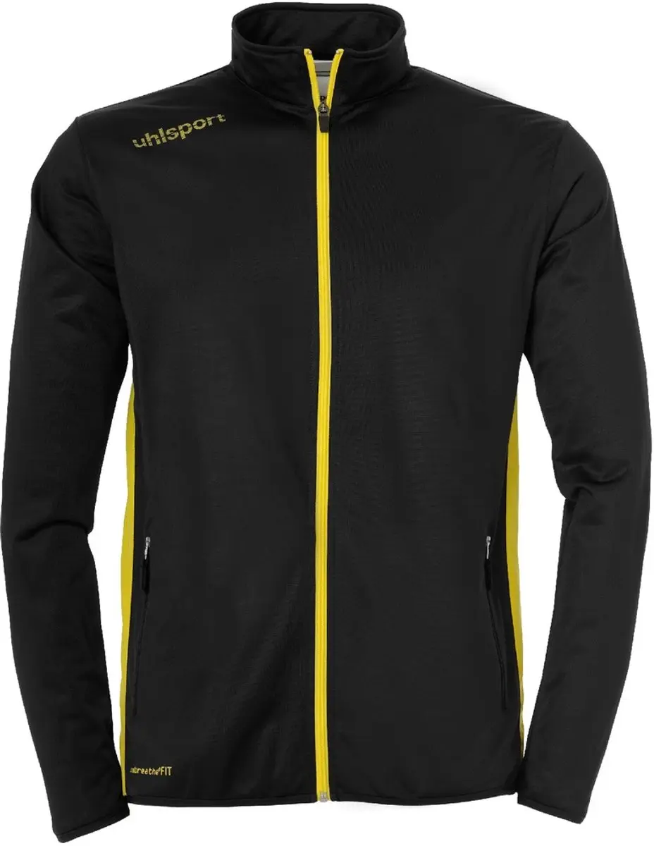 Uhlsport Essential Classic Trainingspak - Maat 104 - Zwart/Limoen Geel