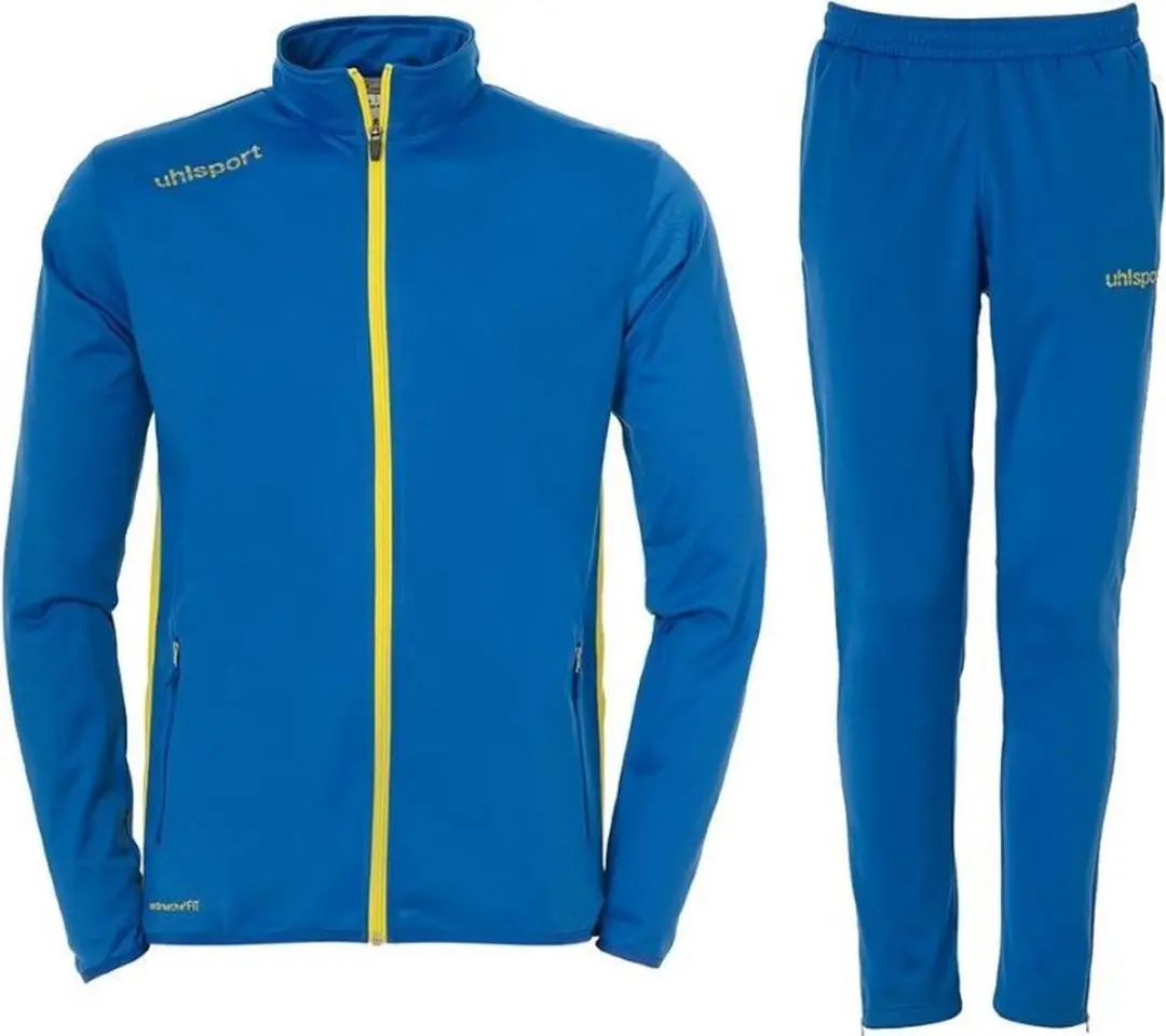 Uhlsport Essential Classic Trainingspak Azuur Blauw-Limoen Geel Maat 152
