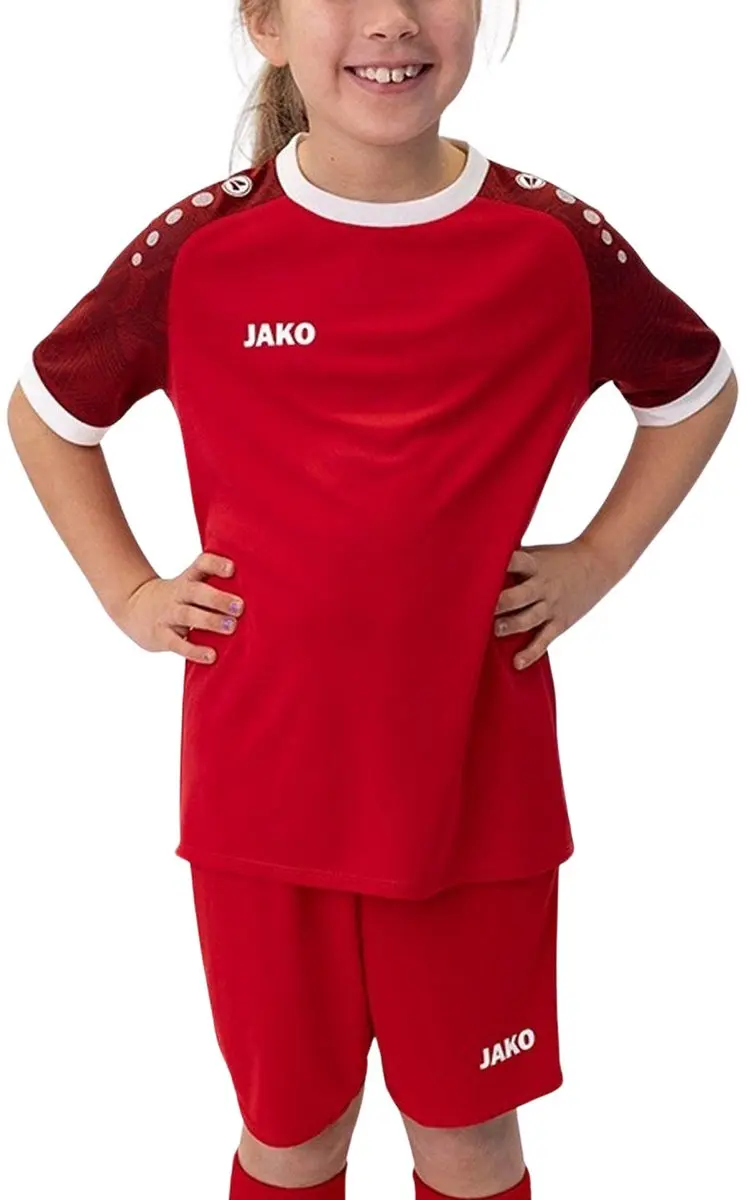 JAKO Iconic SS Shirt Junior 152 - Rood/Wit - afbeelding 6 van 6
