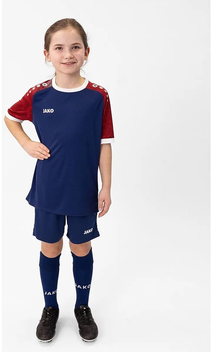 Jako Iconic Shirt Korte Mouw Kinderen 164 - Marine