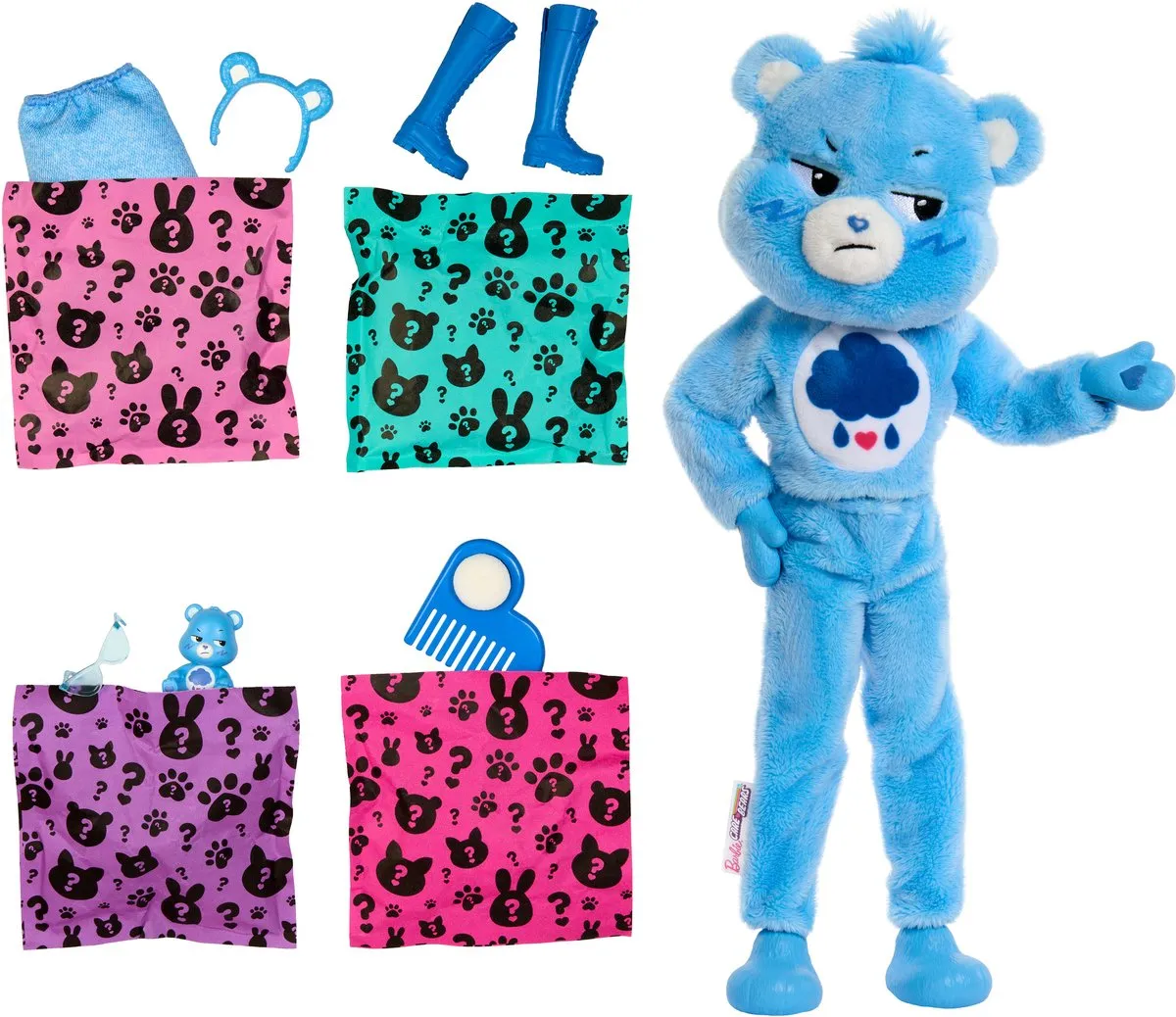 Barbie Cutie Reveal Troetelbeertje Brombeertje JCN96 - Blauw