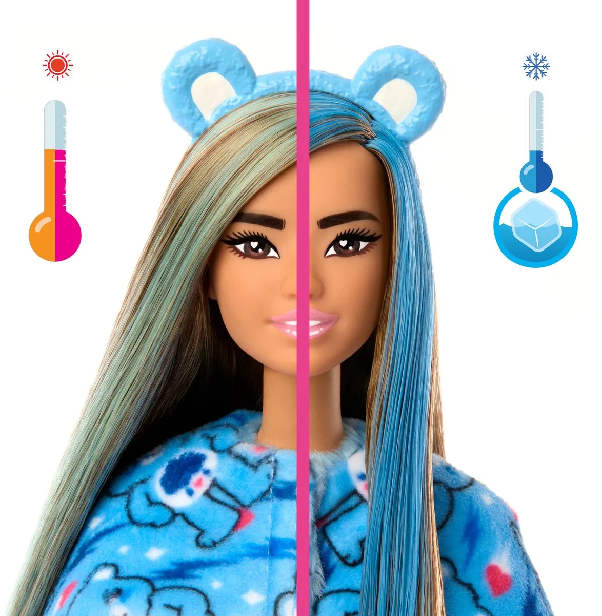 Barbie Cutie Reveal Troetelbeertje Brombeertje JCN96 - Blauw