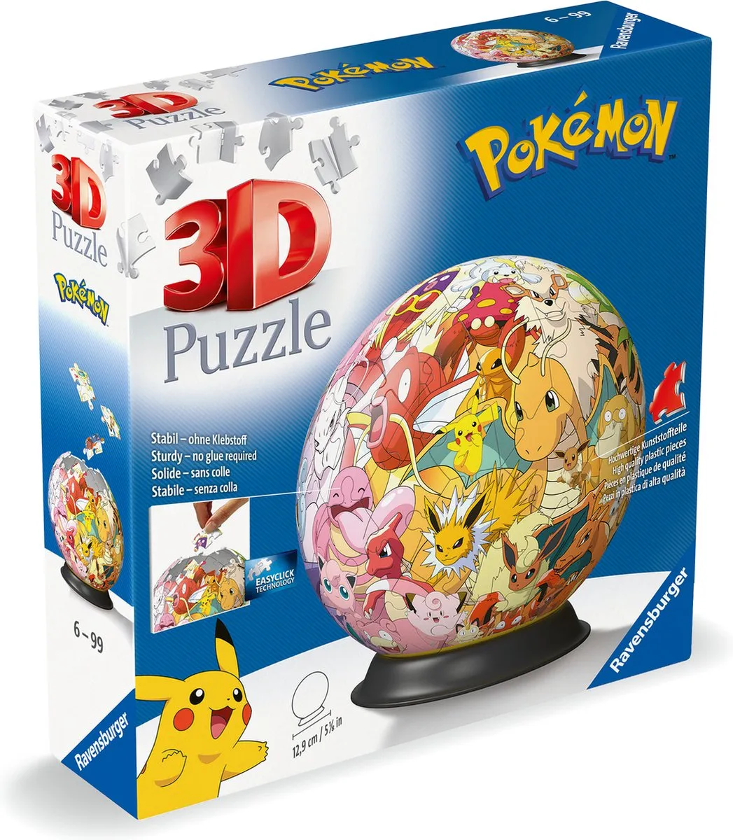 Ravensburger Pokémon 3D Puzzelbal 72 Stuks - Multicharacter