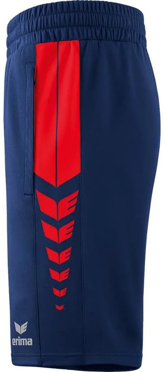Erima Six Wings Worker Short Heren - Rood/Navy M