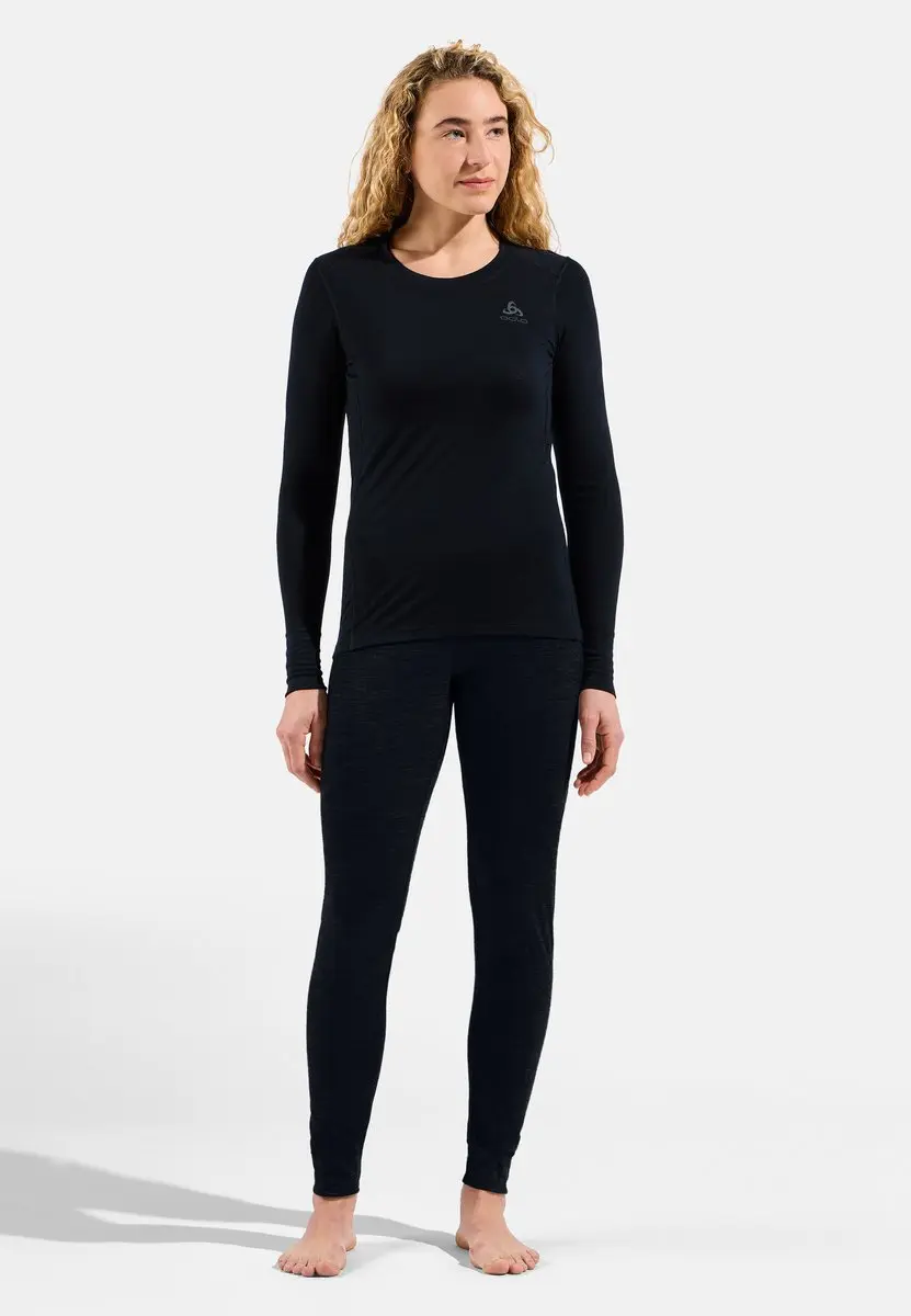 ODLO Natural Merino 200 Thermoshirt Vrouwen - XL - Zwart