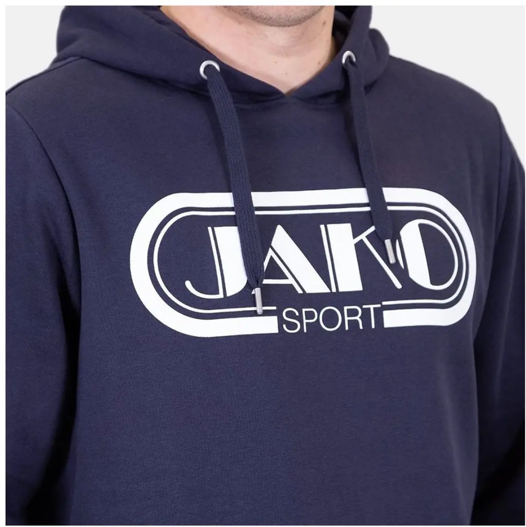 JAKO Retro Sweater Met Kap Heren - Marine - XXL