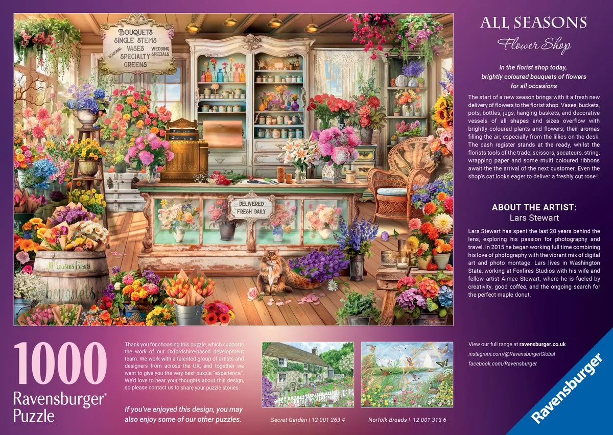 Ravensburger All Seasons Flowershop Legpuzzel 1000 Stuks - MPN 12001262