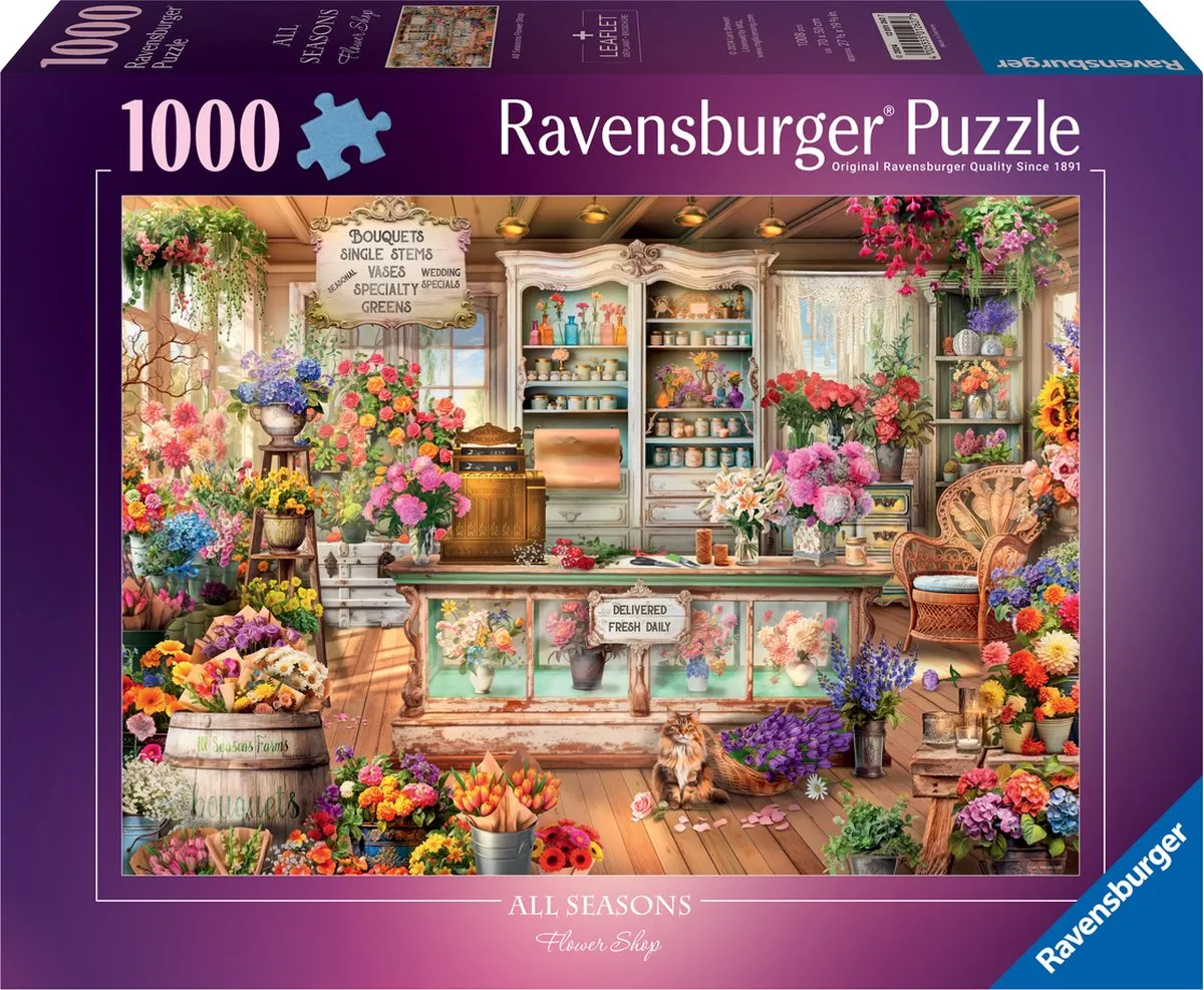 Ravensburger All Seasons Flowershop Legpuzzel 1000 Stuks - MPN 12001262