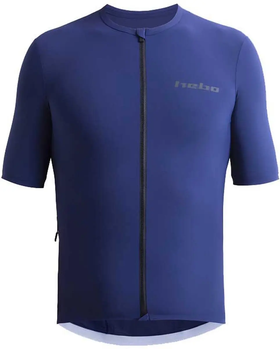 Hebo Wats Korte Mouw Wielertrui Blauw L Man