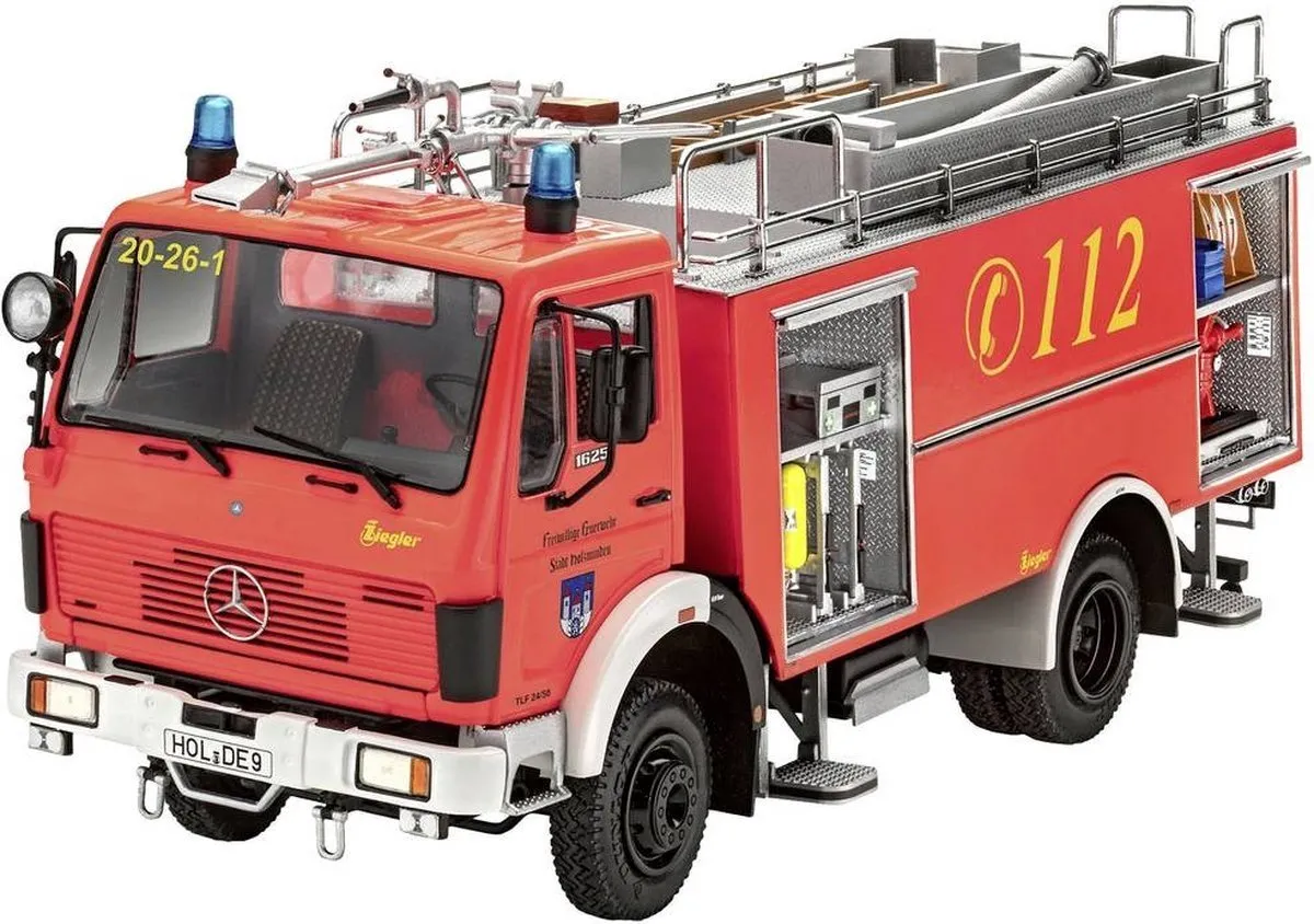 Revell 07516 Mercedes-Benz 1625 TLF 24/50 Brandweerauto 1:24 - Rood