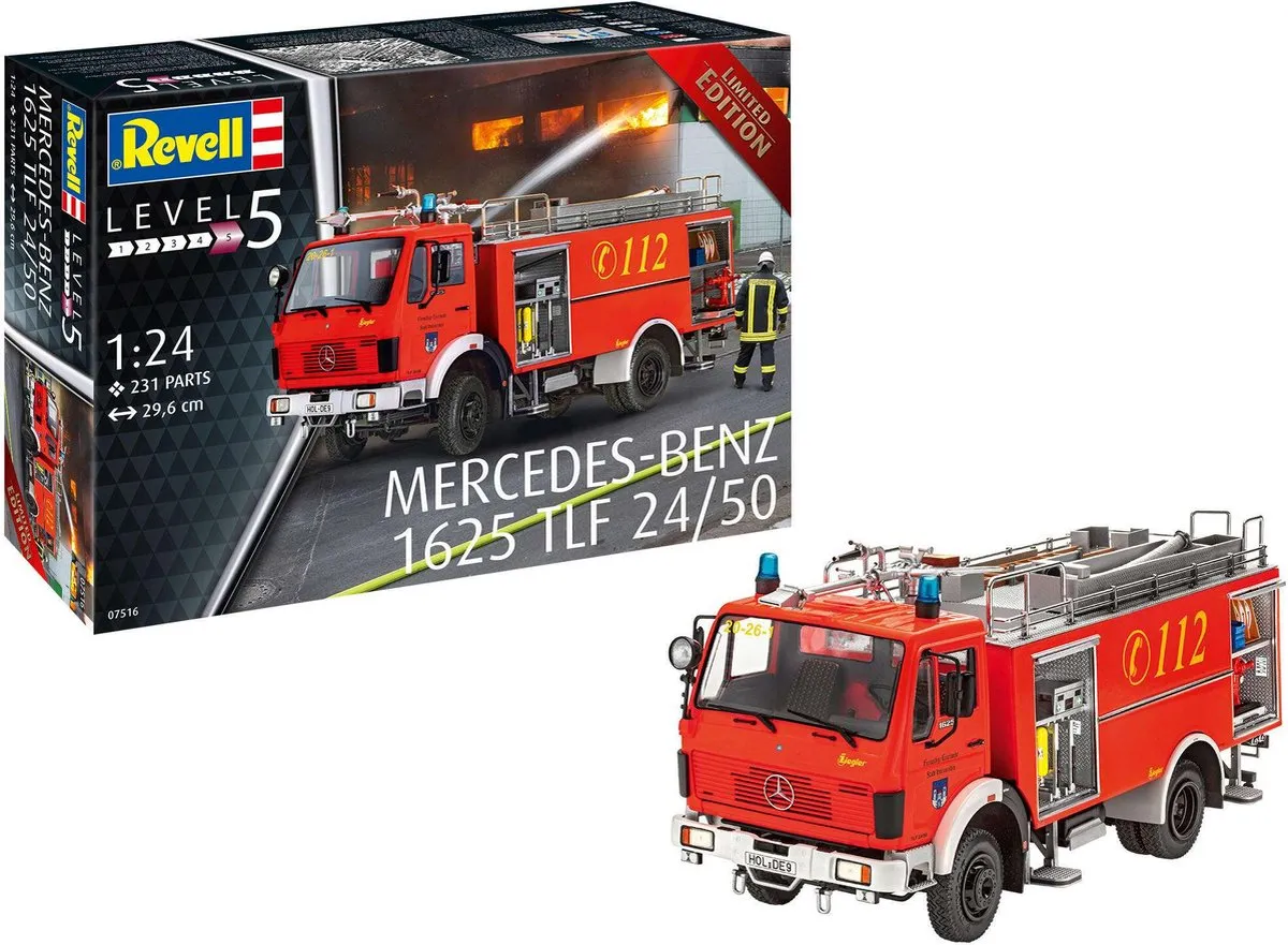 Revell 07516 Mercedes-Benz 1625 TLF 24/50 Brandweerauto 1:24