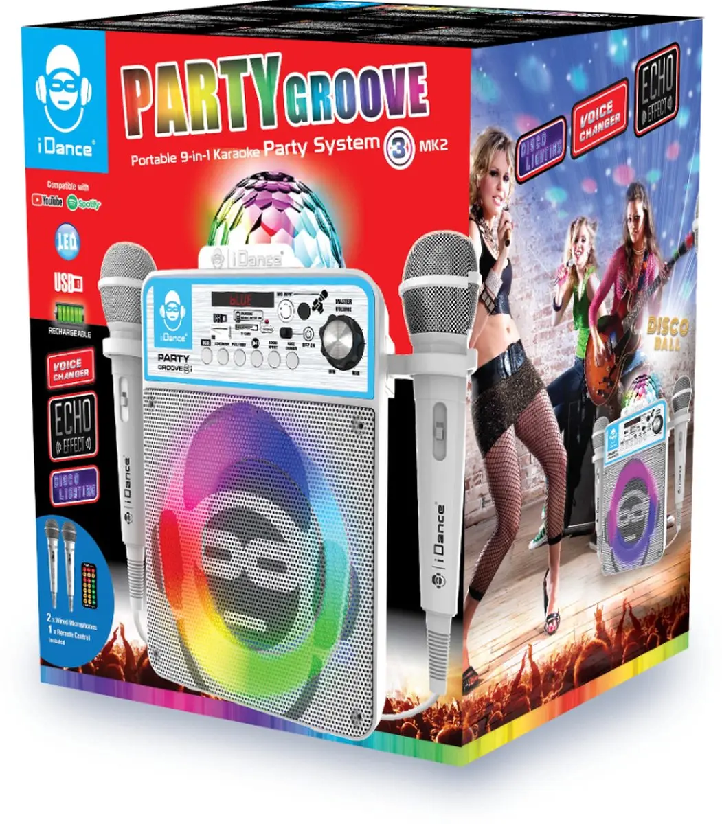 iDance Partybox Groove Karaoke Machine - Multicolor - afbeelding 4 van 6