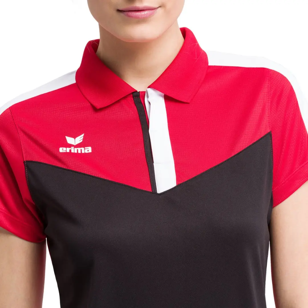 Erima Squad Polo Dames - Rood/Zwart/Wit - Maat 34 - afbeelding 6 van 6