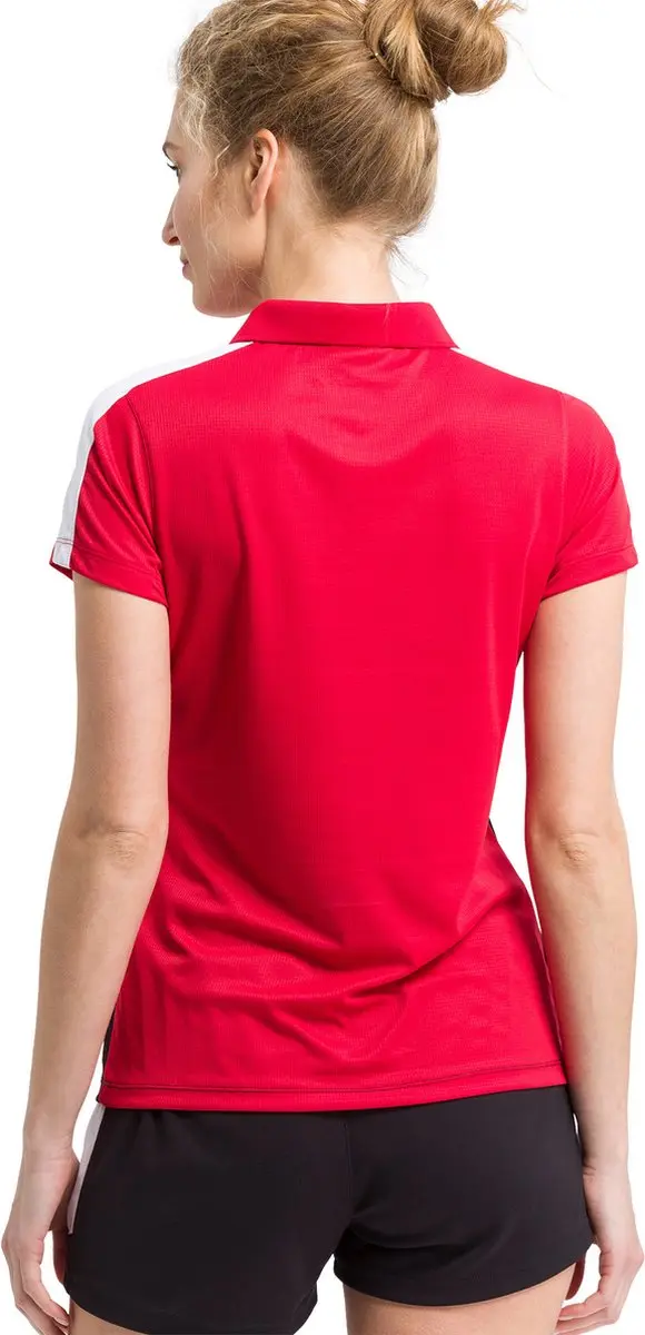 Erima Squad Polo Dames - Rood/Zwart/Wit - Maat 34
