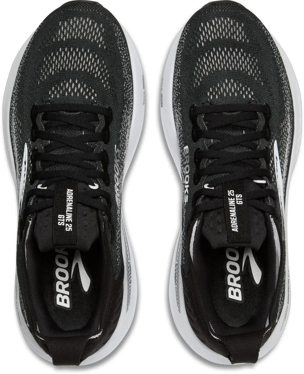 Brooks Adrenaline GTS 25 Dames Hardloopschoenen - 36.5 - Zwart/Grijs/Wit