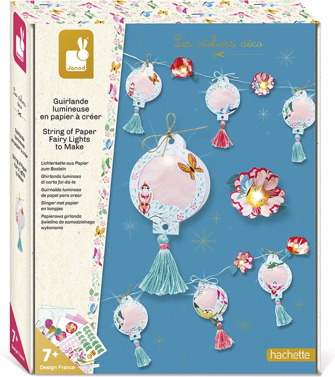 Janod Atelier Deco Lichtketting Feetjes - Multikleur - afbeelding 6 van 6
