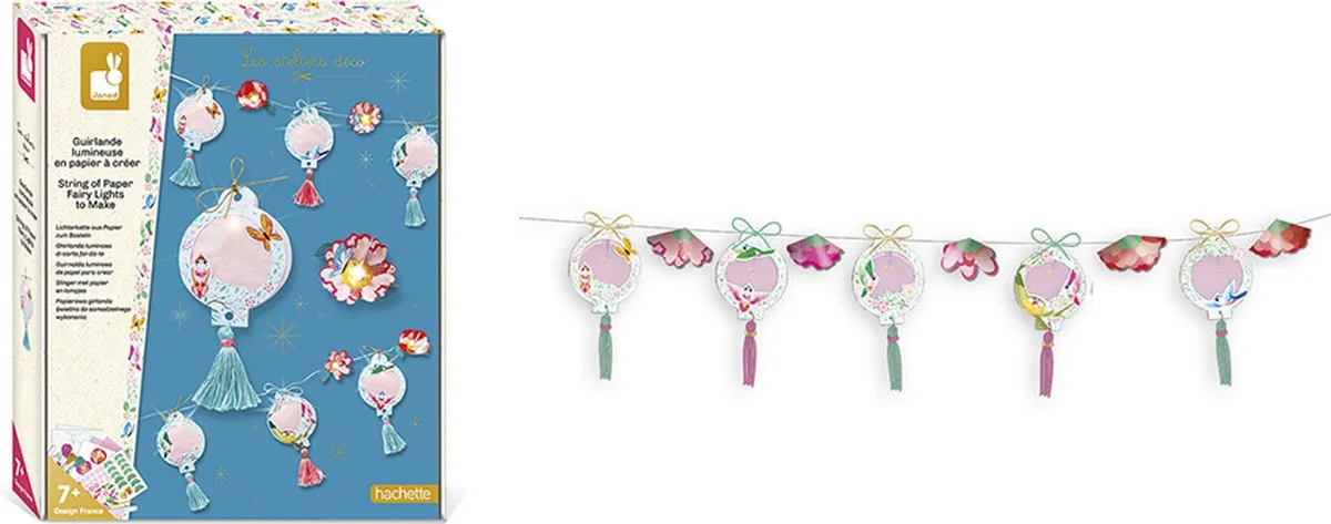 Janod Atelier Deco Lichtketting Feetjes - Multikleur