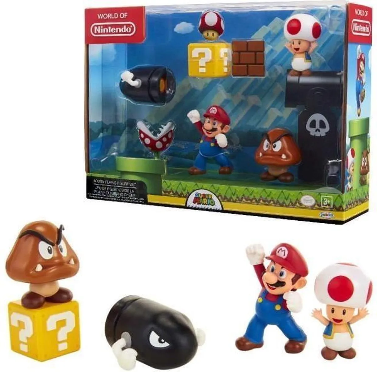 Nintendo Super Mario Acorn Plains Diorama Set - 6cm - Multicolor