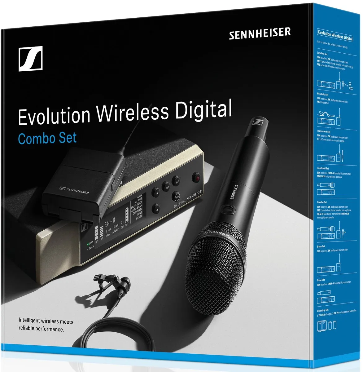 Sennheiser EW-D ME2/835-S SET Draadloze zenderontvanger 520–576 MHz