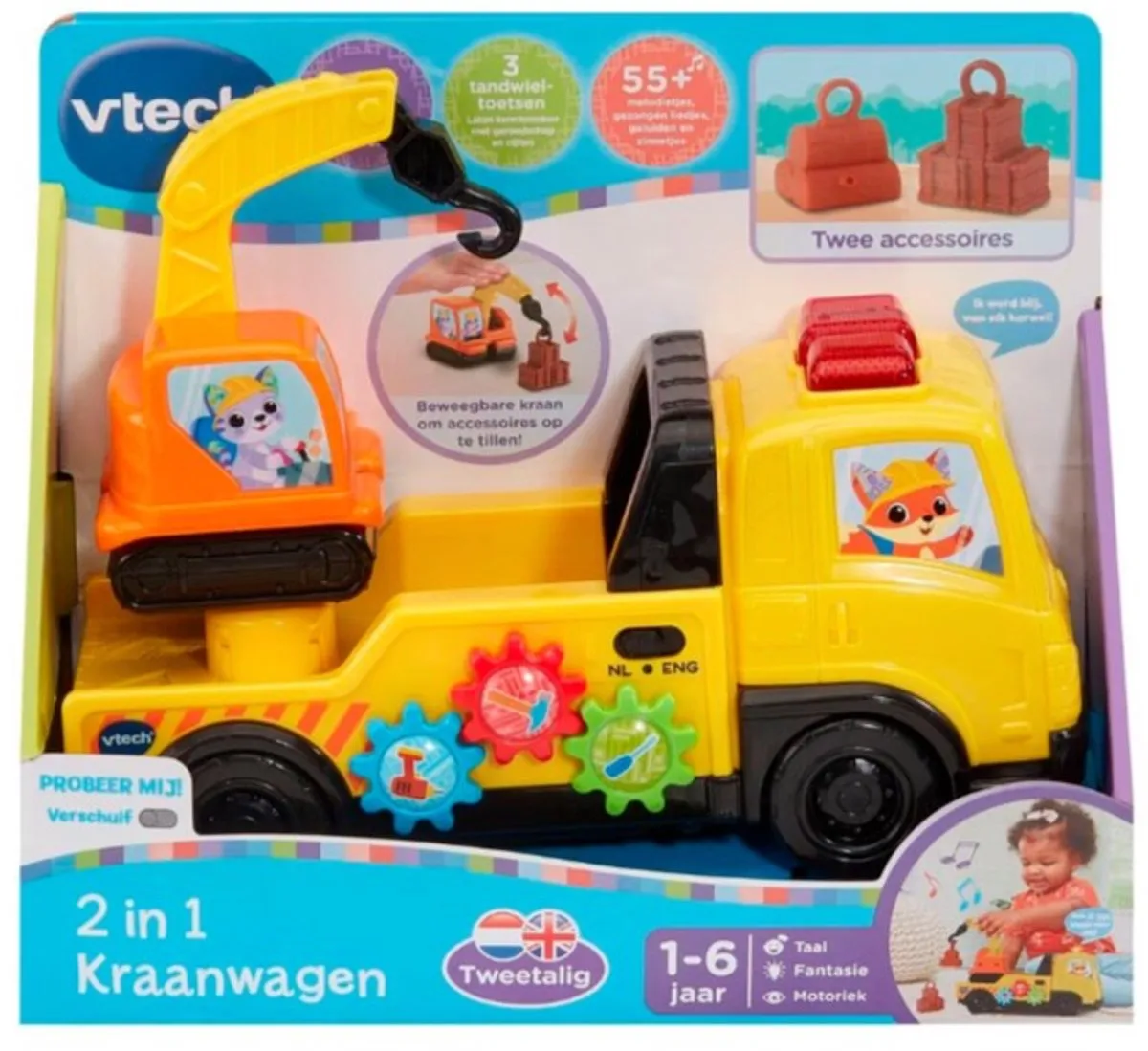 Vtech 2-in-1 Kraanwagen - Geel/Oranje