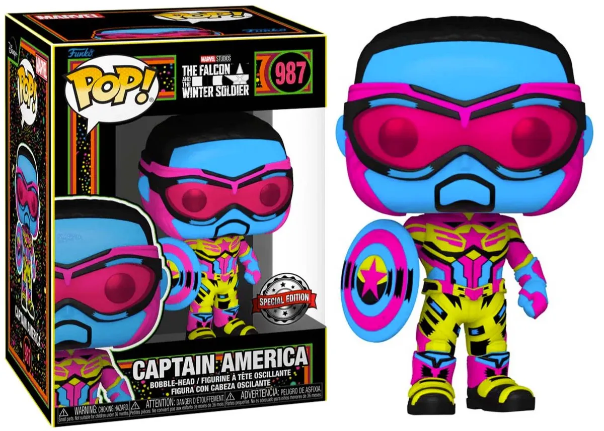 Funko Pop! Captain America Blacklight Exclusive 987