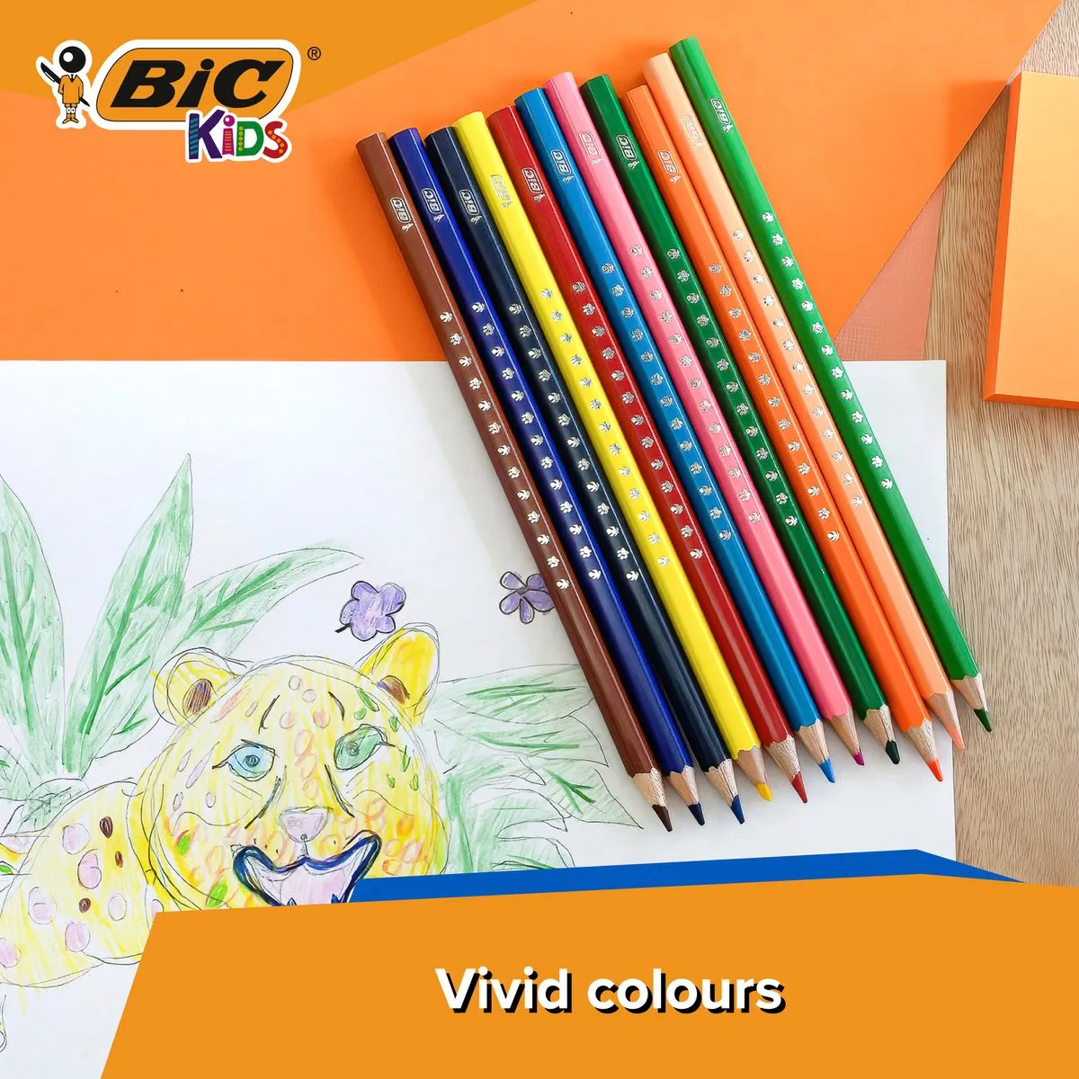 BIC Kids Kleurpotloden - Kleurpotloden - Kinderen - Verschillende Kleuren - Potlood - 12 Stuks