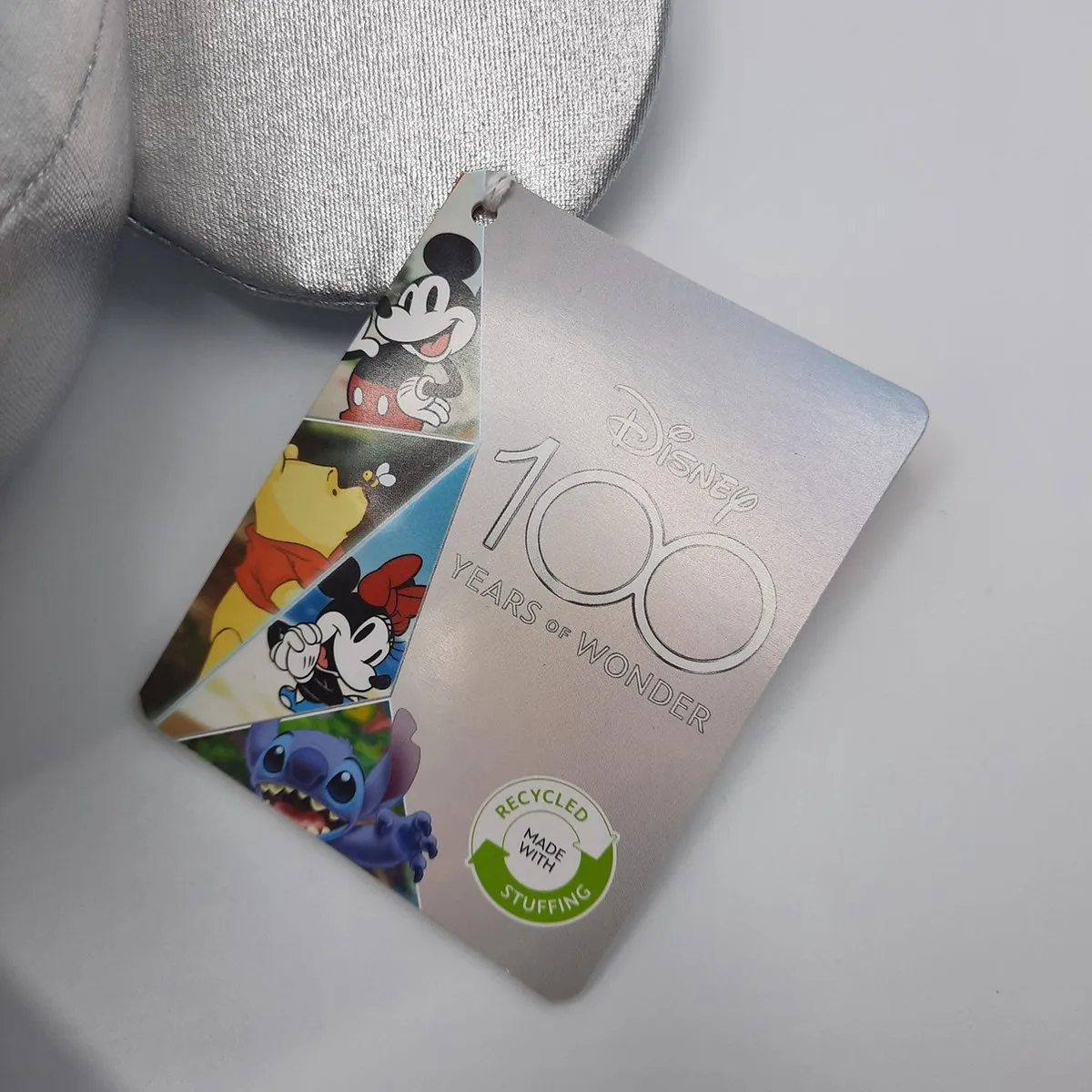 Disney Mickey Mouse Knuffel 100 Jaar Platinum Silver Mix 40cm