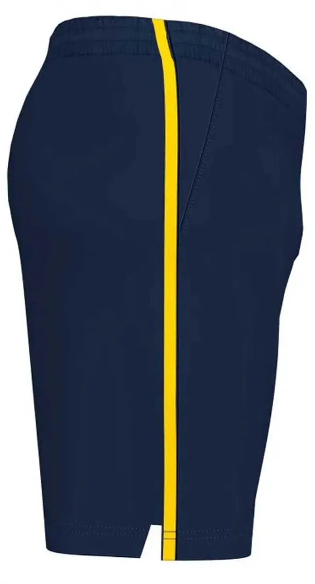 Joma Open III Korte Broek 152cm - Donkerblauw/Geel - afbeelding 3 van 6