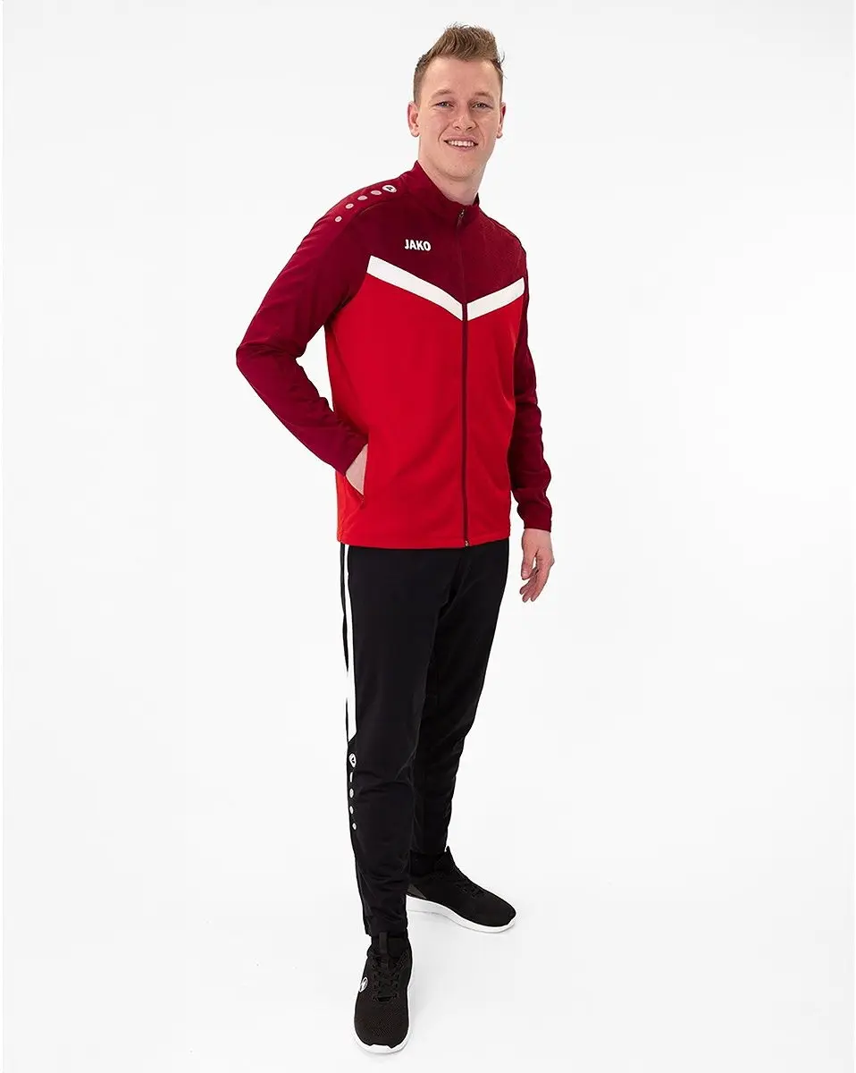 Jako Iconic Polyestervest Heren 3XL - Rood/Bordeaux