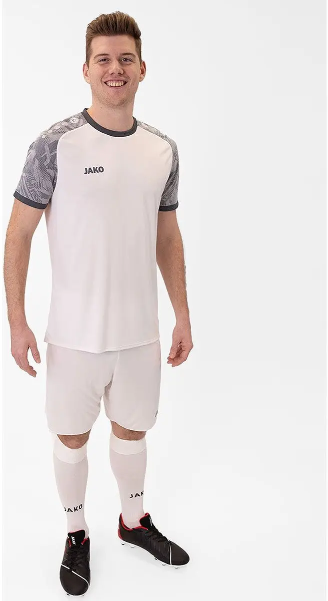 JAKO Iconic Shirt Korte Mouw Heren - Wit/3XL