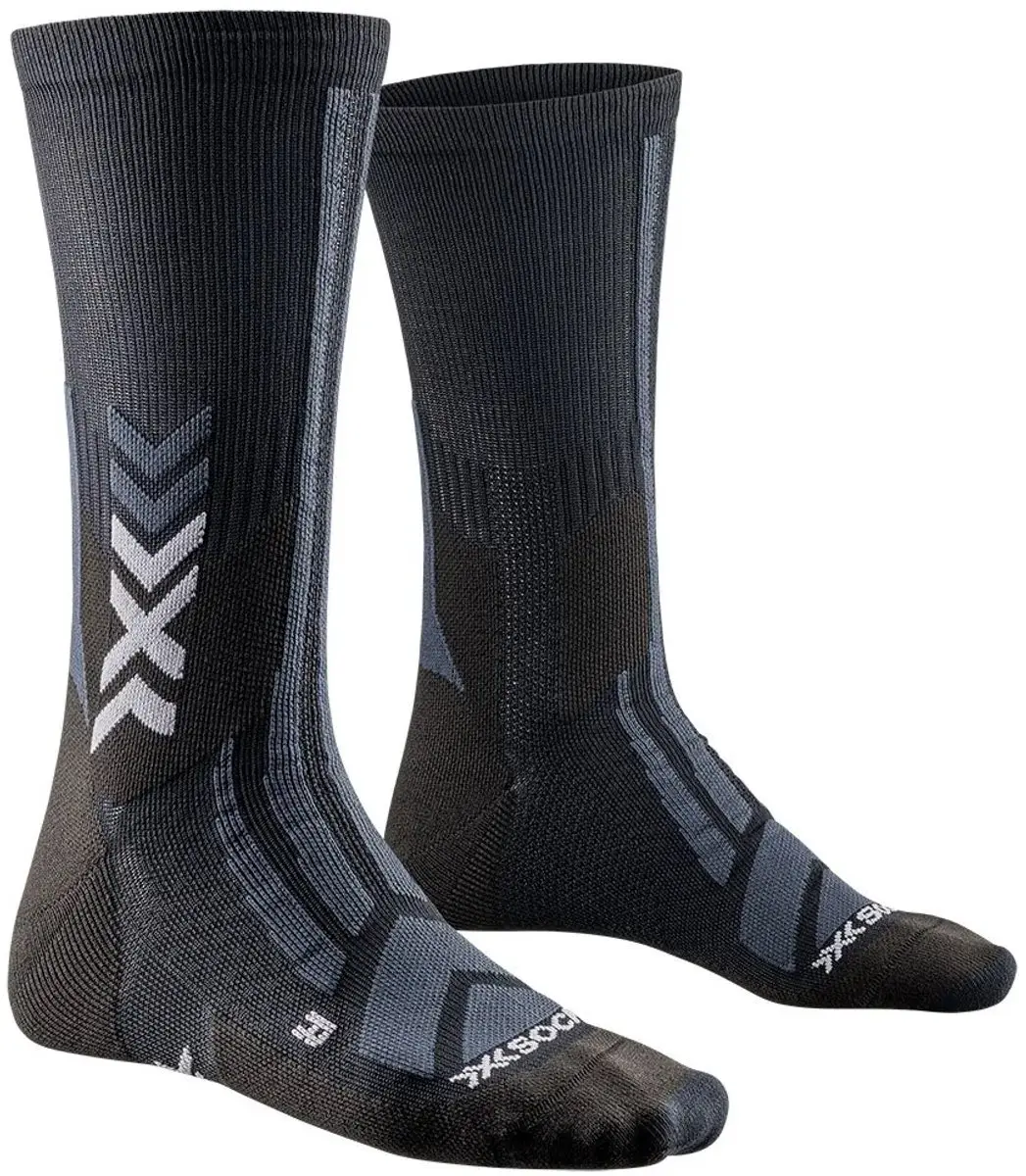 X-Bionic Hike Discover Crew Sokken - Maat 45-47 Zwart/Grijs - afbeelding 6 van 6