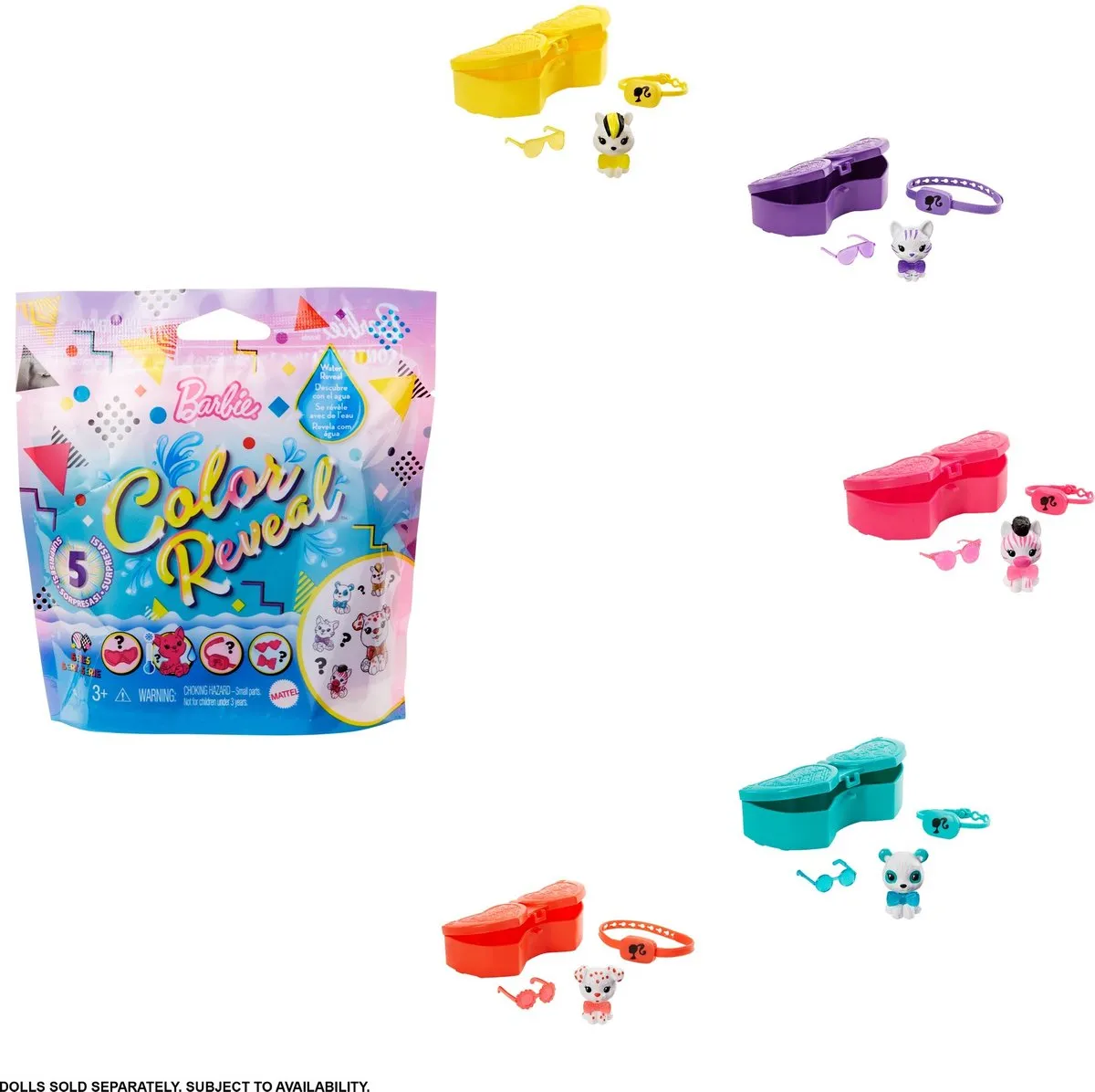 Barbie Color Reveal Pets Wave 2 GTT11 - Multicolor