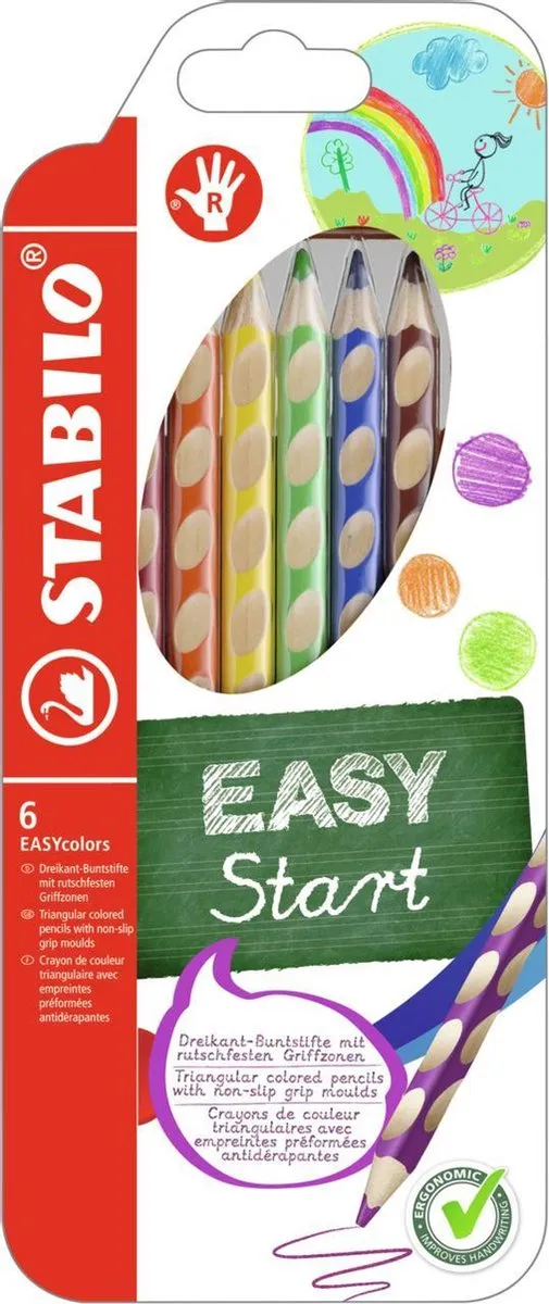 STABILO EASYcolors Ergonomisch Kleurpotlood 6 Stuks