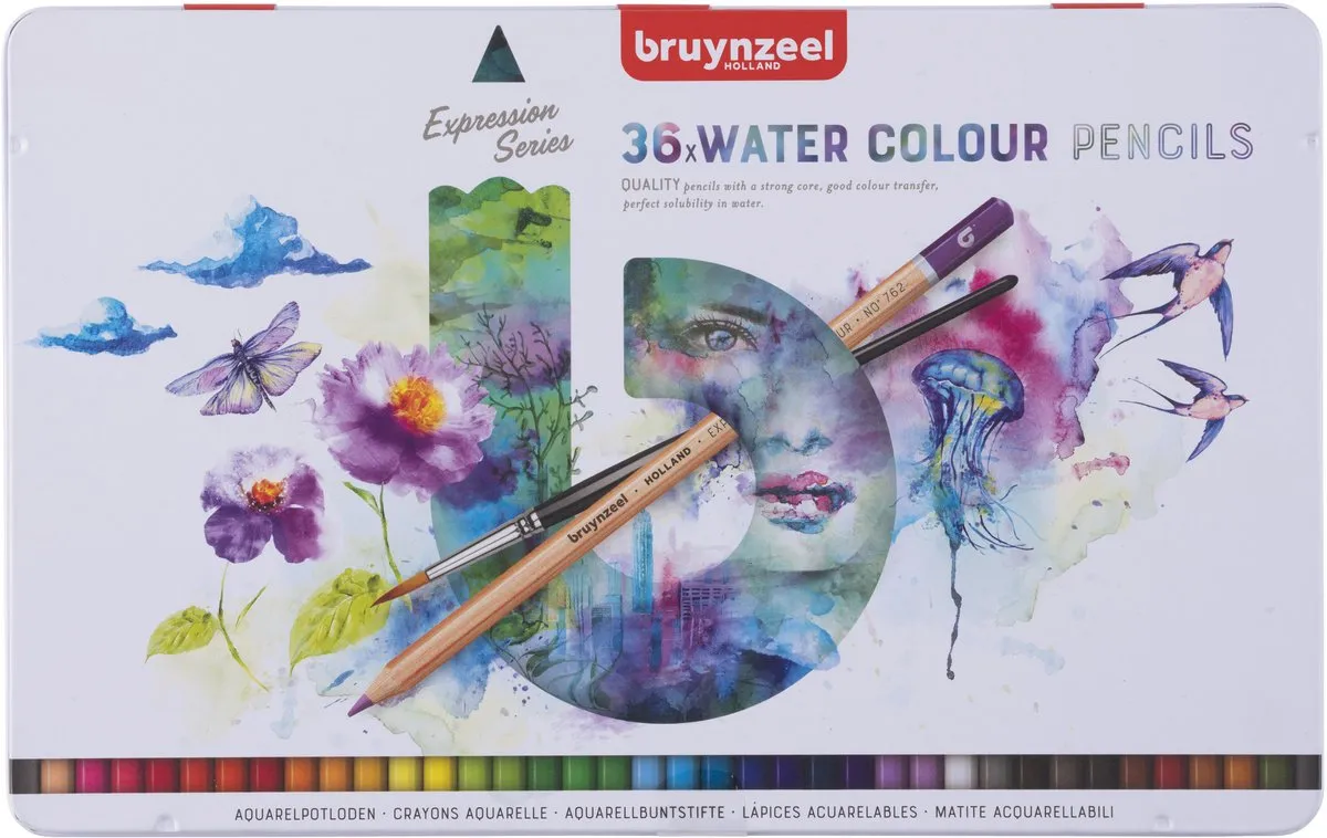 BRUYNZEEL Expression Aquarelpotloden 36 Stuks - 7mm