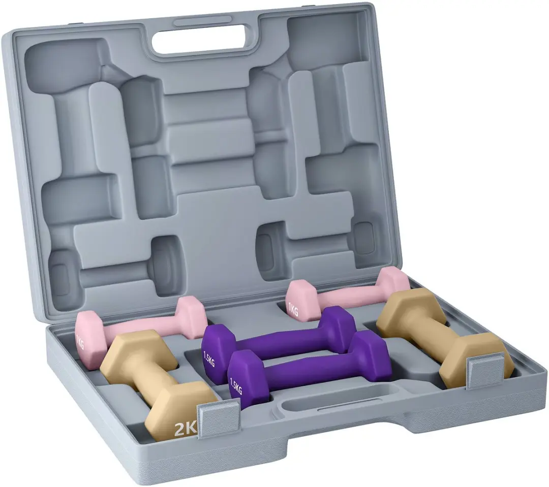 SPORTNOW Halterset Staal, Kunstleer 41L x 30B x 8H cm Roze+Paars+Koffie