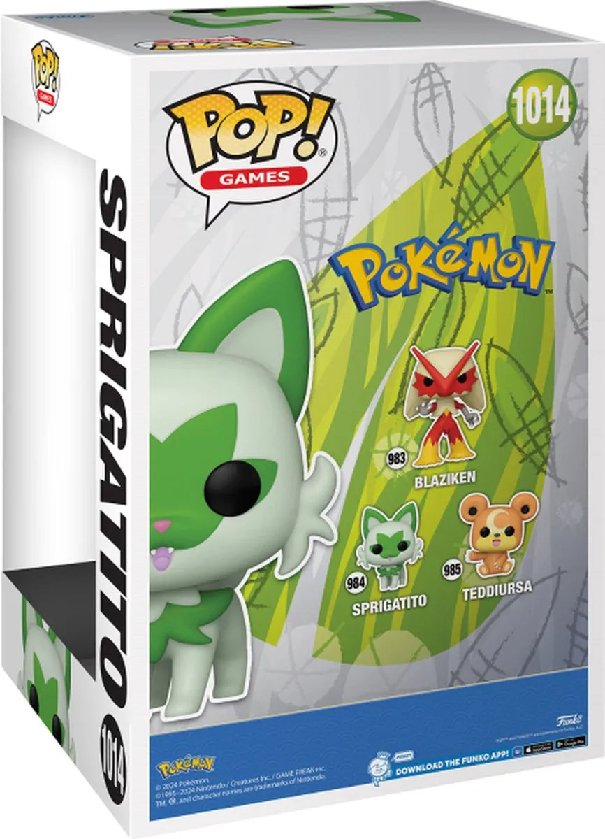 Funko Pop Jumbo Sprigatito Pokémon 25cm - Multi