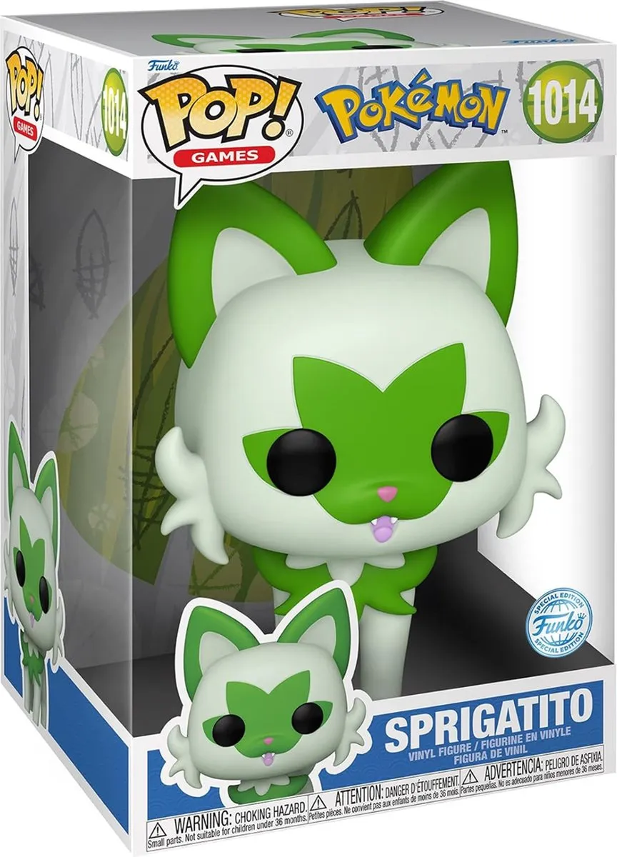 Funko Pop Jumbo Sprigatito Pokémon 25cm - Multi