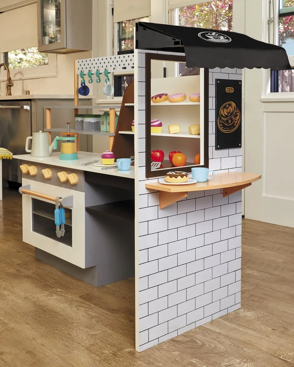 Little Tikes Wood Café Speelkeuken 657962EUC - Wit/Zwart