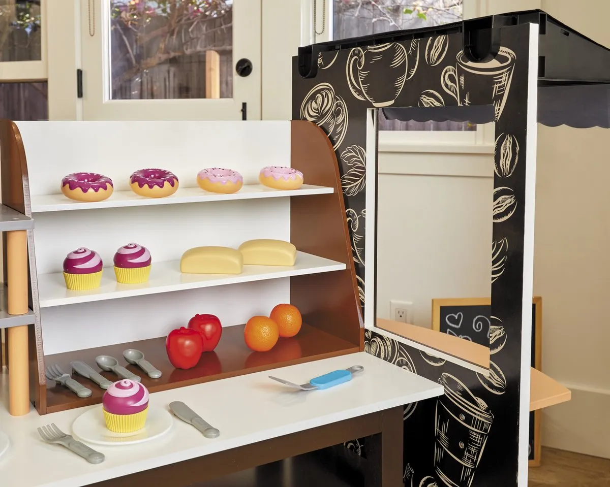 Little Tikes Wood Café Speelkeuken 657962EUC - Wit/Zwart - afbeelding 6 van 6